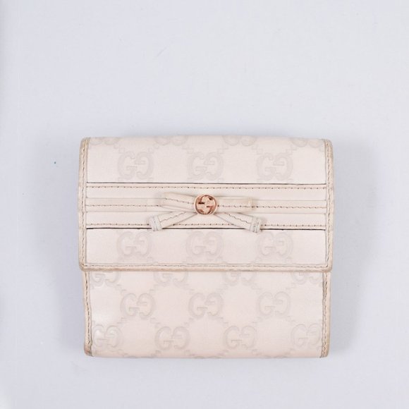 Gucci Handbags - Gucci Small Grey Monogram Wallet